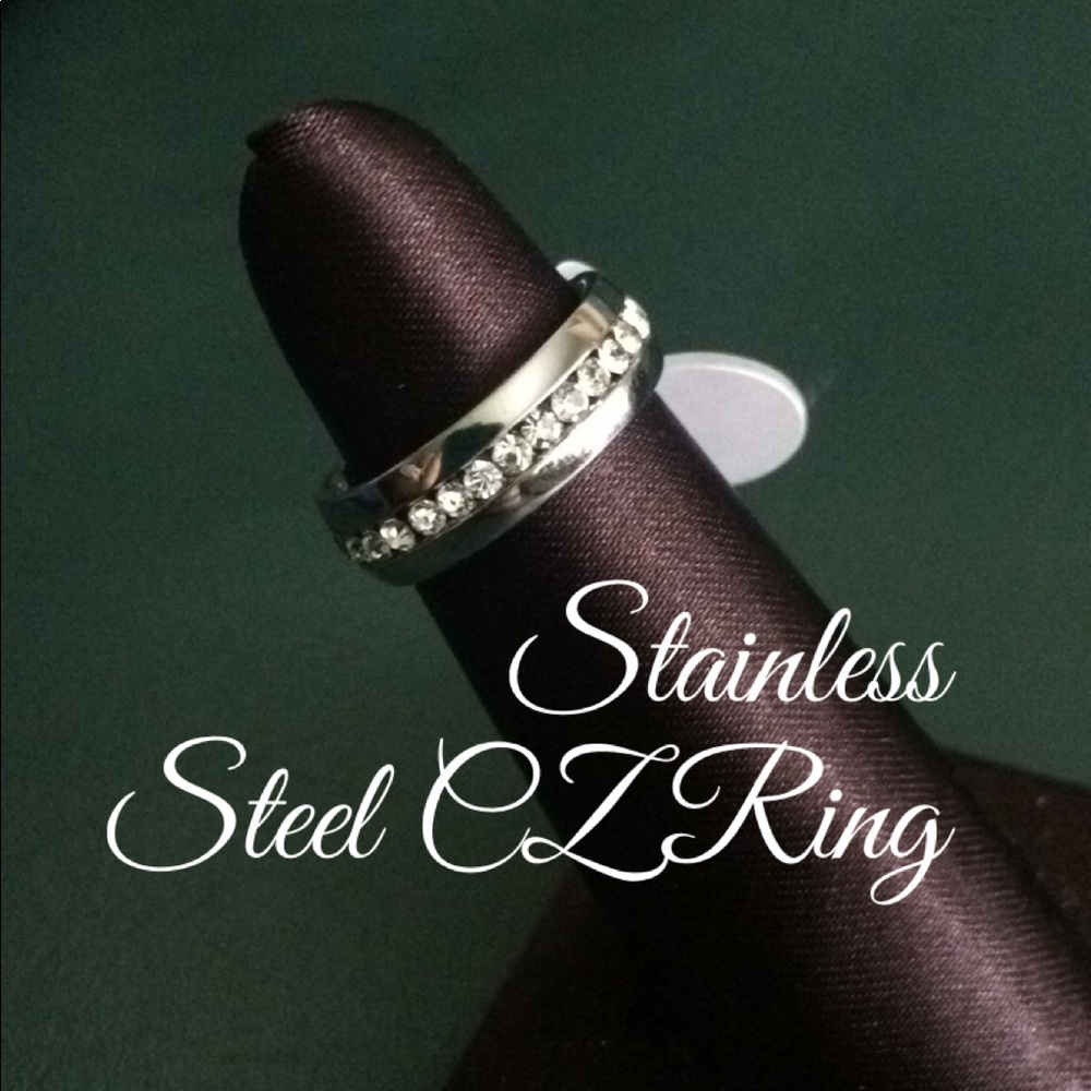 🆕Stainless Steel CZ Ring